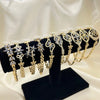 Kit Surtido de 10 Pulseras con Zirconia de Oro Laminado con Exhibidor al por mayor — SKU 153160