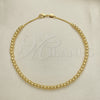 Tobillera Elegante 03.32.0636.10 Oro Laminado, Diseño de Snake y Bola, Pulido, Tono Dorado (05 MM Thickness, 10 Inches Length)