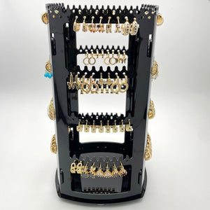 Kit Surtido de 72 Argollas Huggies de Oro Laminado con Exhibidor Giratorio al por mayor — SKU 153259