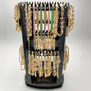 Kit Surtido de 64 Pulseras con Zirconia de Oro Laminado con Exhibidor Giratorio al por mayor — SKU 153295
