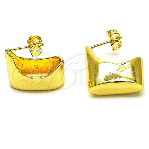 Arete Dormilona 02.385.0014 Oro Laminado, Pulido, Tono Dorado