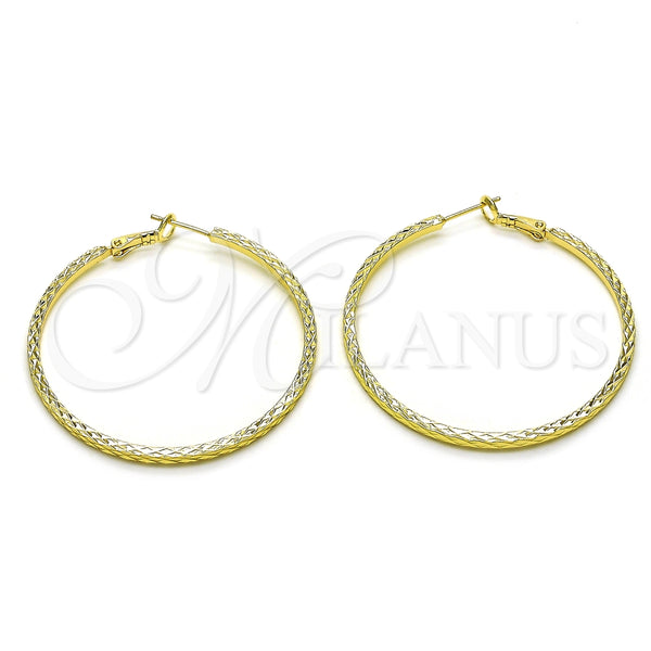 Argolla Grande 02.93.0003.50 Oro Laminado, Diamantado, Tono Dorado