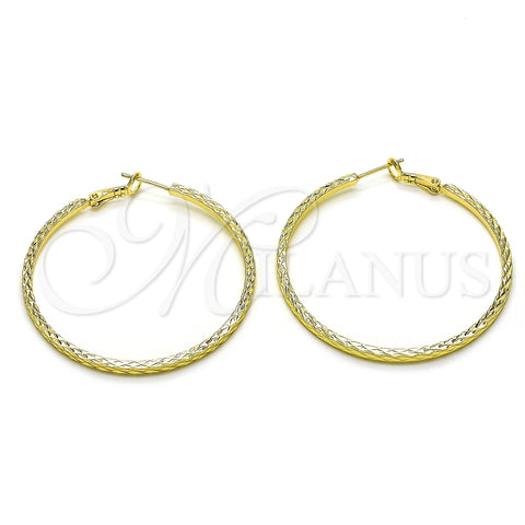 Argolla Grande 02.93.0003.50 Oro Laminado, Diamantado, Tono Dorado
