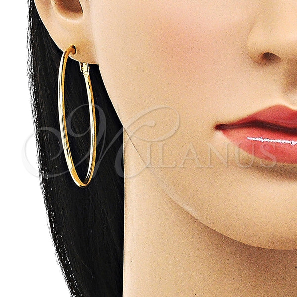 Argolla Grande 02.93.0004.50 Oro Laminado, Pulido, Tono Dorado