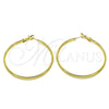 Argolla Grande 02.93.0004.50 Oro Laminado, Pulido, Tono Dorado