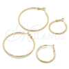 Argolla Grande 02.93.0004.50 Oro Laminado, Pulido, Tono Dorado