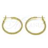 Argolla Mediana 02.93.0006.30 Oro Laminado, Mate, Tono Dorado
