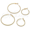 Argolla Mediana 02.93.0006.30 Oro Laminado, Mate, Tono Dorado