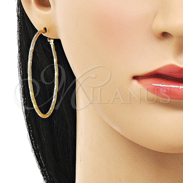 Argolla Grande 02.93.0006.50 Oro Laminado, Mate, Tono Dorado