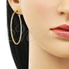Argolla Grande 02.93.0006.50 Oro Laminado, Mate, Tono Dorado