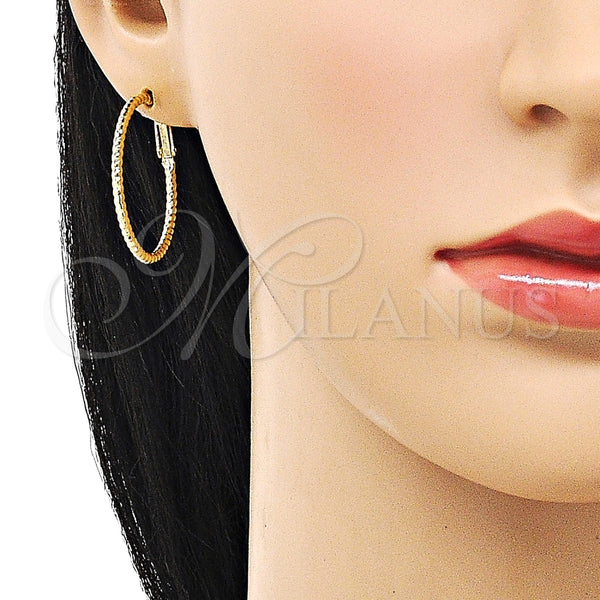 Argolla Mediana 02.93.0007.30 Oro Laminado, Diamantado, Tono Dorado
