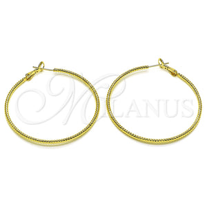 Argolla Grande 02.93.0007.50 Oro Laminado, Diamantado, Tono Dorado