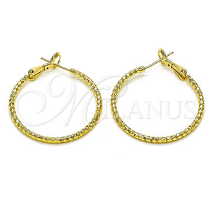 Argolla Mediana 02.93.0008.30 Oro Laminado, Diamantado, Tono Dorado