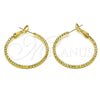 Argolla Mediana 02.93.0008.30 Oro Laminado, Diamantado, Tono Dorado
