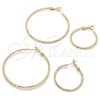 Argolla Mediana 02.93.0008.30 Oro Laminado, Diamantado, Tono Dorado