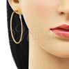 Argolla Grande 02.93.0008.50 Oro Laminado, Diamantado, Tono Dorado