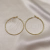 Argolla Grande 02.93.0008.50 Oro Laminado, Diamantado, Tono Dorado