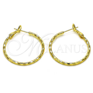 Argolla Mediana 02.93.0009.30 Oro Laminado, Diamantado, Tono Dorado