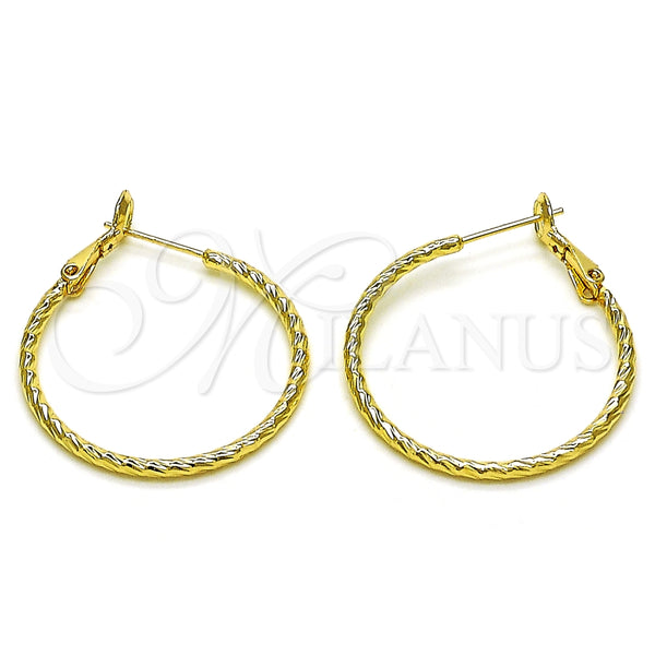 Argolla Mediana 02.93.0010.30 Oro Laminado, Diamantado, Tono Dorado