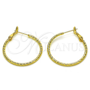 Argolla Mediana 02.93.0010.30 Oro Laminado, Diamantado, Tono Dorado