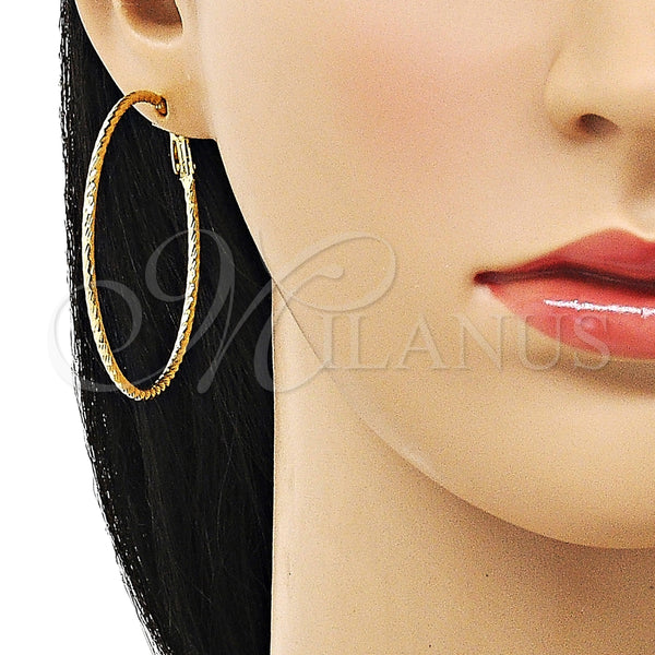 Argolla Grande 02.93.0010.50 Oro Laminado, Diamantado, Tono Dorado