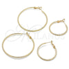 Argolla Grande 02.93.0010.50 Oro Laminado, Diamantado, Tono Dorado