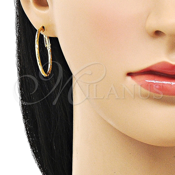 Argolla Mediana 02.93.0011.30 Oro Laminado, Diamantado, Tono Dorado