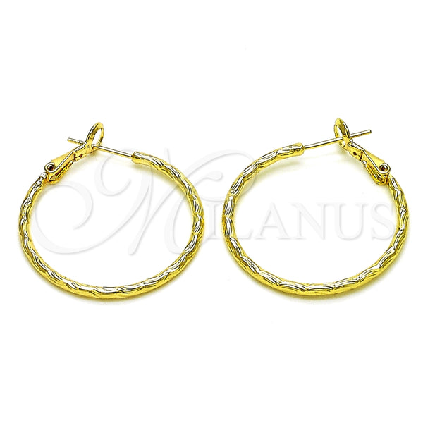Argolla Mediana 02.93.0011.30 Oro Laminado, Diamantado, Tono Dorado