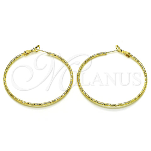 Argolla Grande 02.93.0011.50 Oro Laminado, Diamantado, Tono Dorado