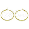 Argolla Grande 02.93.0011.50 Oro Laminado, Diamantado, Tono Dorado
