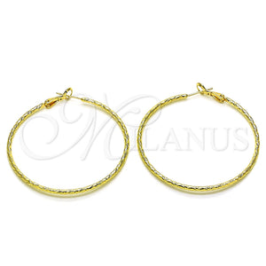 Argolla Grande 02.93.0012.50 Oro Laminado, Diamantado, Tono Dorado