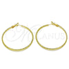 Argolla Grande 02.93.0012.50 Oro Laminado, Diamantado, Tono Dorado