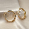 Argolla Huggie 02.283.0074.40 Oro Laminado, con Blanca Zirconia Cubica, Pulido, Tono Dorado