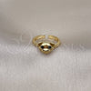 Anillo Multi Piedra 01.341.0113 Oro Laminado, Diseño de Osito, con Negro Zirconia Cubica, Pulido, Tono Dorado (One size fits all)