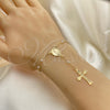 Rosario de Pulsera 09.12.0003.08 Oro Laminado, Pulido, Tono Dorado
