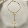 Rosario de Pulsera 09.12.0003.08 Oro Laminado, Pulido, Tono Dorado