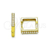 Argolla Huggie 02.379.0065 Oro Laminado, con Marfil Perla, Pulido, Tono Dorado
