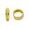 Argolla Huggie 02.379.0067.14 Oro Laminado, con Perla Marfil, Pulido, Tono Dorado