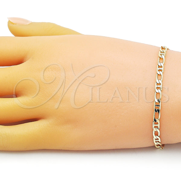 Pulsera Básica 04.63.1420.08 Oro Laminado, Pulido, Tono Dorado (0.80 Gauge, 04 MM Thickness, 8 Inches Length)