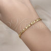 Pulsera Básica 04.63.1420.08 Oro Laminado, Pulido, Tono Dorado (0.80 Gauge, 04 MM Thickness, 8 Inches Length)