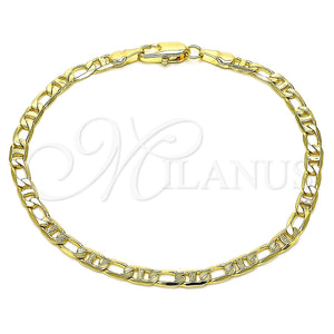 Pulsera Básica 04.63.1420.08 Oro Laminado, Pulido, Tono Dorado (0.80 Gauge, 04 MM Thickness, 8 Inches Length)