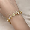 Pulsera Elegante 03.284.0028.08 Oro Laminado, Diseño de Mariposa, con Blanca Zirconia Cubica, Pulido, Tono Dorado (17 MM Thickness, 8 Inches Length)