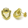 Arete Dormilona 02.213.0548 Oro Laminado, Pulido, Tono Dorado