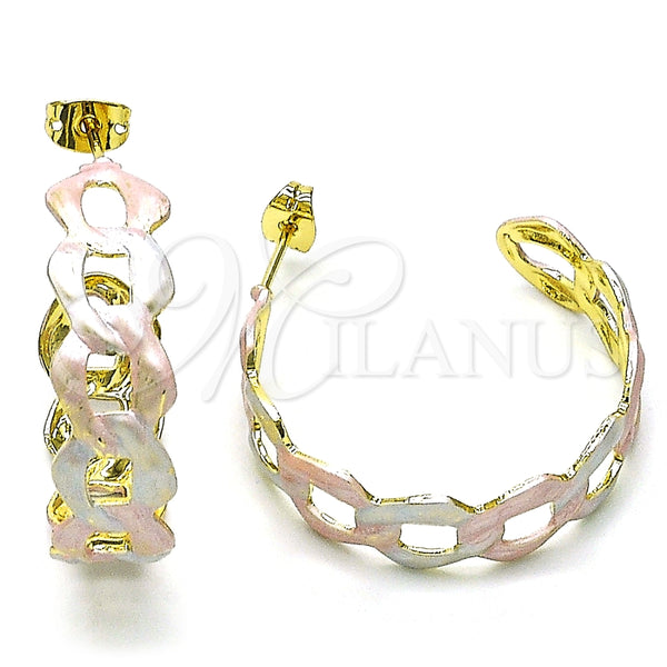Argolla Mediana 02.213.0553.30 Oro Laminado, Pulido, Tres Tonos