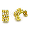 Arete Dormilona 02.379.0077 Oro Laminado, con Marfil Perla, Pulido, Tono Dorado