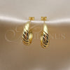 Argolla Mediana 02.341.0155.25 Oro Laminado, Diamantado, Tono Dorado