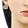 Arete Dormilona 02.213.0561 Oro Laminado, Pulido, Tono Dorado