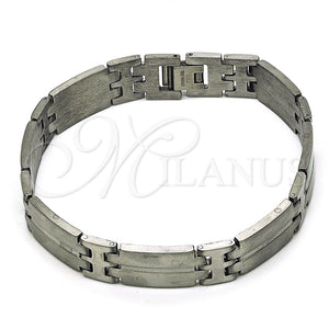 Pulsera Solida 03.114.0360.1.09 Acero Inoxidable, Pulido, Tono Plateado (12 MM Thickness, 9 Inches Length)