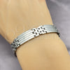 Pulsera Solida 03.114.0315.3.09 Acero Inoxidable, Pulido, Tono Plateado (12 MM Thickness, 9 Inches Length)