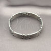 Pulsera Solida 03.114.0315.3.09 Acero Inoxidable, Pulido, Tono Plateado (12 MM Thickness, 9 Inches Length)